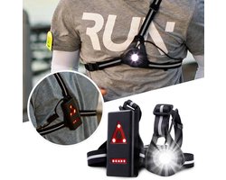 Hardloop verlichting-Borstlamp-Borstlamp hardlopen-LED-lamp voor op de borst van een hardloper - 90° verstelbare hoek - Perfect voor het uitlaten van de hond, nachtelijke hardlopers, wandelen en joggen