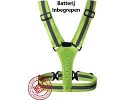 Hardloop Verlichting | Reflecterend vest | Led Harnas | Led Vest | Hardloop Led verlichting | Reflecterend hesje | Verlichting voor hardlopen | Reflecterend Hardloopvest | One Size | Hardlopen | hardloopaccessoires | Sport verlichting