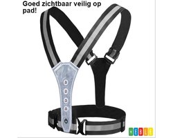 *** Hardloopverlichting - Reflectie voor Hardlopen - Reflectievest - Veiligheidsvest - Hardloop Accessoires - LED Hardloopvest - Rood licht - Zichtbaar in het donker - Veilig Onderweg - van Heble® ***