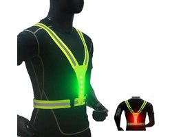 Hardloopverlichting - USB-oplaadbaar - Hoge Kwaliteit Led - Reflecterend Vest - One Size Fits All