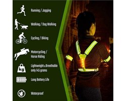 Hardloopvest met verlichting - Hardlopen -  Reflecterend - Veiligheidsvest - Hardloopaccessoires - Hardloopverlichting - Sport vest - Running vest - One size fits all
