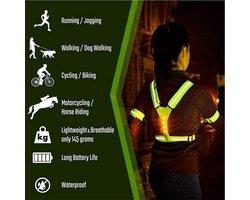 Hardloopvest met verlichting - Hardlopen - Reflecterend - Veiligheidsvest - Hardloopaccessoires - Hardloopverlichting - Sport vest - Running vest - One size fits all