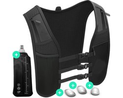 Hardloopvest - Running Vest - Met Verlichting - Telefoonhouder - Incl. 3 LED-lampjes en 500ml Drinkfles
