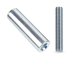 Hardware Parts Bedframeset - Lange ronde huls en draadstang (vervanging voor IKEA onderdeel #106986 + 100013) - Set van 4