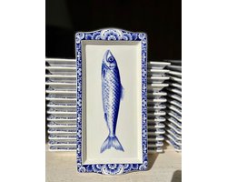 Haringschaal Delfts Blauw - Visbord - 29 cm - Dutch Design - Visbordje