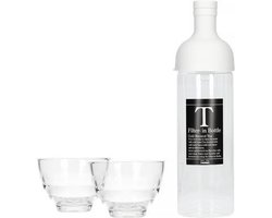 Hario Bottle Cold Brew Tea Grijs met twee glaasjes