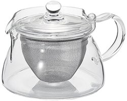 HARIO Theepot Cha-Cha Kyusu Kaku - Hittebestendig Glas - Transparant