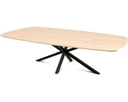 Haris Copenhagen Eettafel – Tafel Dun Deens Ovaal 220x110 cm – Matrix poot 8x8 cm - Naturel