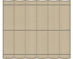 Harmonica schaduwdoek 290x300cm Sahara Sand - Exclusief Bevestigingsmateriaal