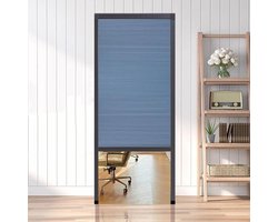 Harmonicadeur met scherm - Vouwdeur kamerverdeler - Ruimte Afscheiden - Zonder boren te monteren - 635x203 cm - Blauw