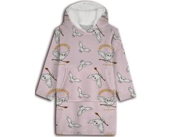 Harry Potter Hoodie Fleece Deken, Hedwig - Volwassen - One Size