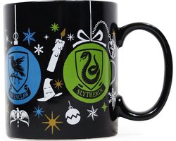 Harry Potter - Vier Huizen Kerstballen - Mok - Zwart - 400ml