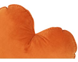 Hart Kussen Fluweel oranje 45cm