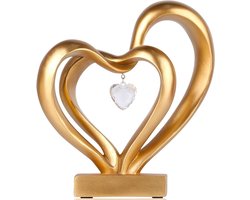 Hartbeelden voor Home Decor Verjaardag Romantisch Cadeau voor Paar Liefde Standbeeld Hedendaagse Decor Sculptuur Moderne Gouden Beeldjes Woondecoratie Valentijnsdag Bruiloft - Romantisch Cadeau