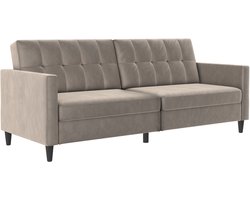 Hartford | Slaapbank 3-zits in fluweel taupe