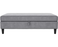 Hartford|Poef in fluweel grijs