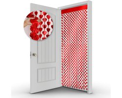 Hartjes Valentijn Decoratie Valentijn Versiering Backdrop Glittergordijn Deurgordijn Rood Glitter Deur Folie Gordijn