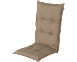 Hartman Bahama taupe - hoge rug tuinkussen - 123x50x10cm