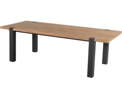 Hartman Esmee Dining Tuintafel Zwart 200 Cm - Natural Teak