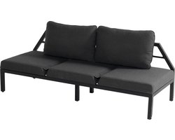Hartman Eva Lounge Bank Zwart/Mid Grey Sunbrella