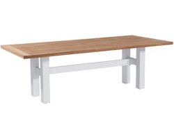 Hartman Heron dining tuintafel 240x100 cm. - Wit/Teak