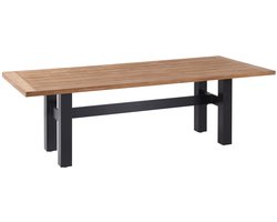 Hartman Heron dining tuintafel 240x100 cm. - Zwart/Teak