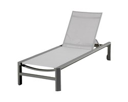 Hartman Ligbed Cannes - Sunlounger - Grijs - Aluminium en tixtilene - Verrijdbaar - 205x72x34cm