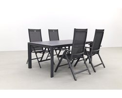Hartman Napoli/Baltimor 180 cm. verstelbare tuinset - 5-delig