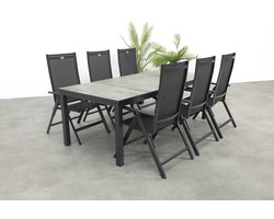 Hartman Napoli/Comino verstelbare tuinset (7-delig) - 223x105 cm.