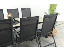 Hartman Napoli/Nola verstelbare tuinset 210x90 cm. - Antraciet/Houtlook