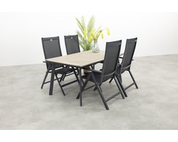 Hartman Napoli/Vigo 160x90 cm. verstelbare tuinset 5-delig