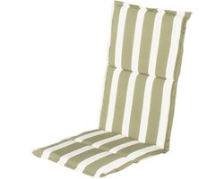 Hartman Roma Green - Tuinkussen - Universeel - Hoge Rug - 123x50cm - Tuinstoelkussen - Standenstoel kussen voor tuinstoel