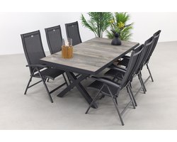 Hartman Salvatore/Ottowa 205-265x100 cm. - 7-delige verstelbare tuinset