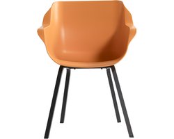 Hartman Sophie Element dining armstoel - Indian Orange - Alu poot