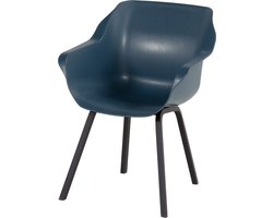 Hartman Sophie Element dining armstoel - Steel Blue - Alu poot