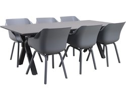 Hartman Sophie Element Misty Grey tuinset met Taste by 4 Seasons Outdoor Vesper Slate Grey 220cm Tuintafel