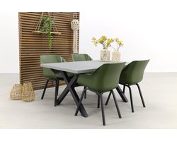 Hartman Sophie Element Mosgroen/Verona black 160 cm. tuinset - 5-delig