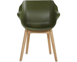 Hartman Sophie Studio dining armstoel - Moss Green - Teak poot OP=OP