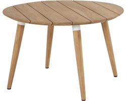 Hartman Sophie Studio Teak - Ronde Tuintafel Ø120 X H75 Cm - Tafelpoten Wit