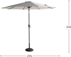 Hartman Sunline Parasol - ⌀ 270 cm - Taupe
