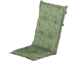 Hartman tuinkussen - Faces green - hoge rug - 123x50x8cm