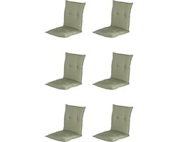Hartman - Tuinkussen - Lage Rug - 6x - Groen - 100x50cm - Standenstoel