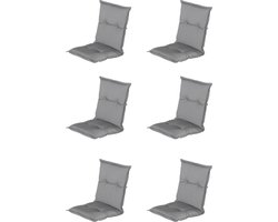 Hartman - Tuinkussen - Lage Rug - Grey - 100x50cm - Standenstoel - 6st