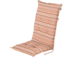 Hartman tuinstoel kussen - Anne - coral print - hoge rug - 123x50x10cm