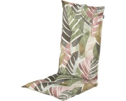 Hartman tuinstoel kussen - Celia - green print - hoge rug - 123x50x8cm