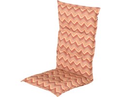 Hartman tuinstoel kussen - Donna coral print - 123x50x10cm - hoge rug