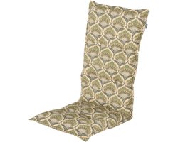 Hartman tuinstoel kussen - Ebba groen print - 123x50x8cm - hoge rug