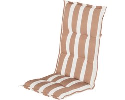 Hartman tuinstoel kussen - Roma cappuccino - 123x50x8cm - hoge rug
