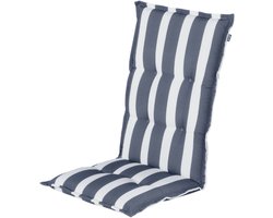 Hartman tuinstoel kussen - Roma graphite blue - 123x50x8cm - hoge rug