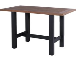 Hartman Yasmani Bartafel L180 X B100 X H110 - Vintage Bruin Teakhout - Zwart H-Frame